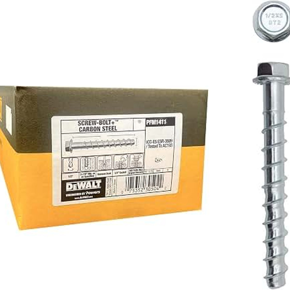 DEWALT Screwbolt Screw Anchor 1/2IN X 4IN
